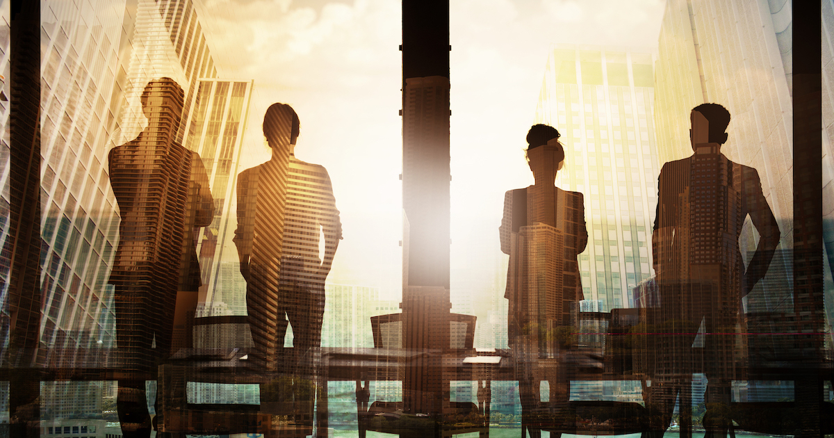 Image of a group of leaders watching the sunrise