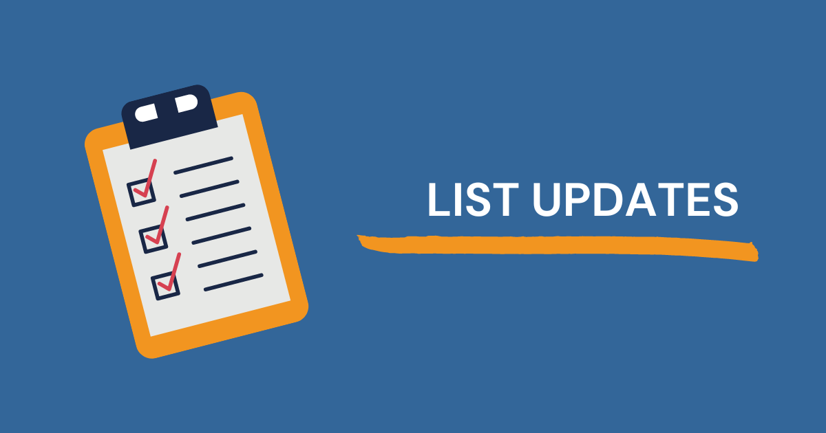 New List Updates: Print, Export, Set Default Messages