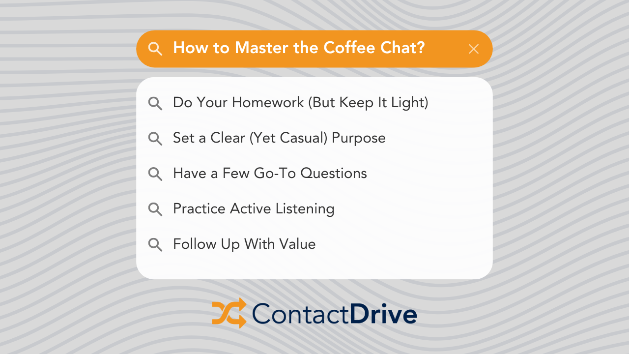 Mastering the Coffee Chat: 5 Ways to Make It Easier and More Effective